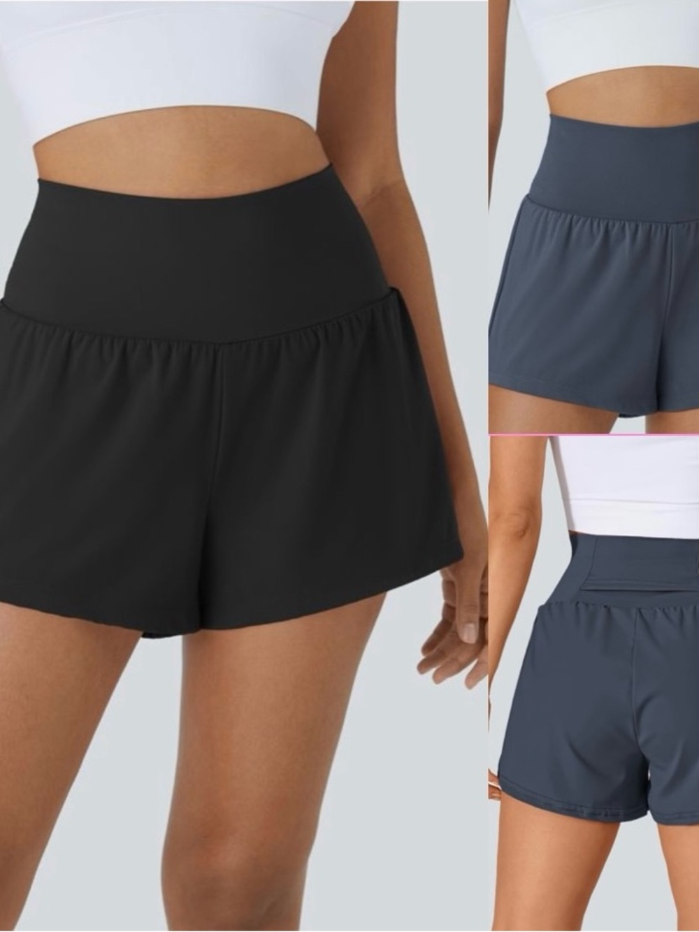 NWOT 2x HALARA SoftlyZero™ Airy Super High Waisted 2-in-1 InstantCool Shorts M